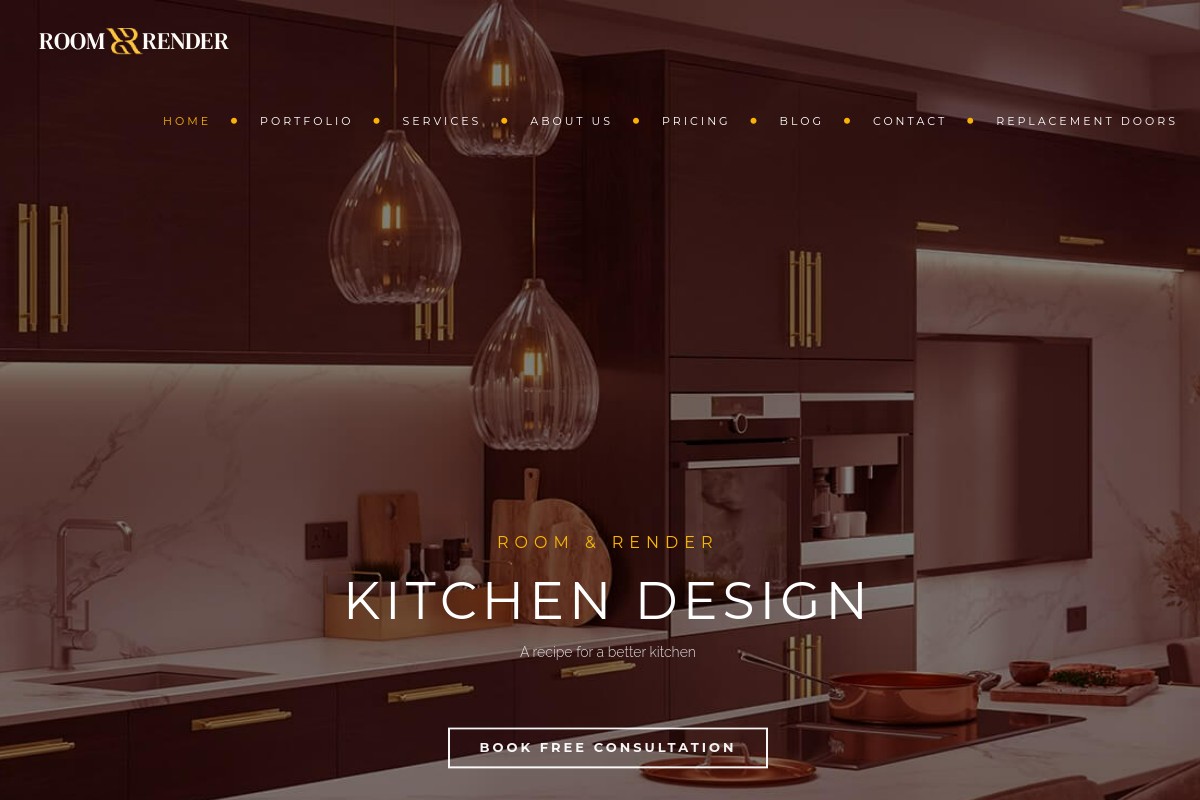 Room & Render website homepage